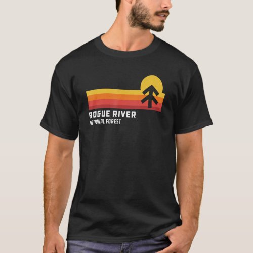 Retro Sunset Rogue River National Forest Medford O T_Shirt