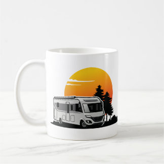 Retro Sunset RV Motorhome Owner Gift,motorhome Car Coffee Mug