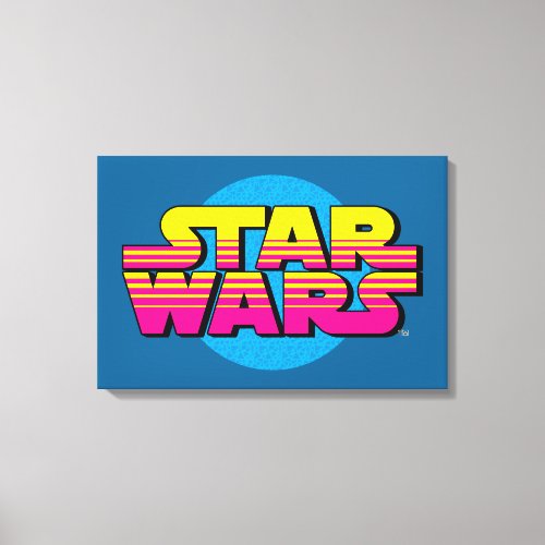 Retro Sunset Star Wars Logo Canvas Print