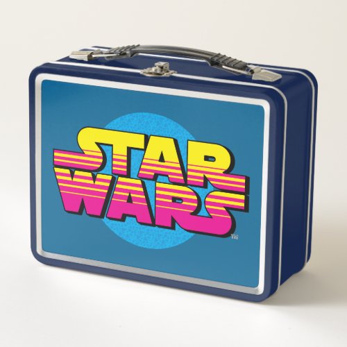 Retro Sunset Star Wars Logo Metal Lunch Box