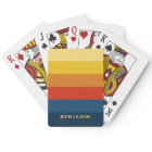 Retro Sunset Stripes with Simple Sans Serif Name