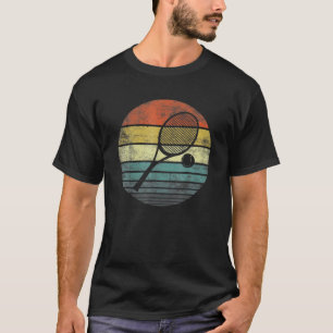 Retro Sunset Tennis Racquet T-Shirt