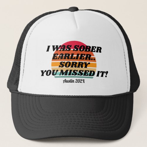 Retro Sunset Vacation 20th 30th 40 Birthday Squad Trucker Hat