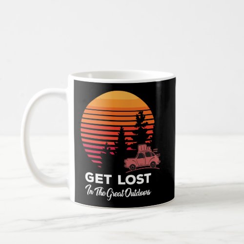 Retro Sunset Vintage Get Lost In The Great Outdoor Coffee Mug