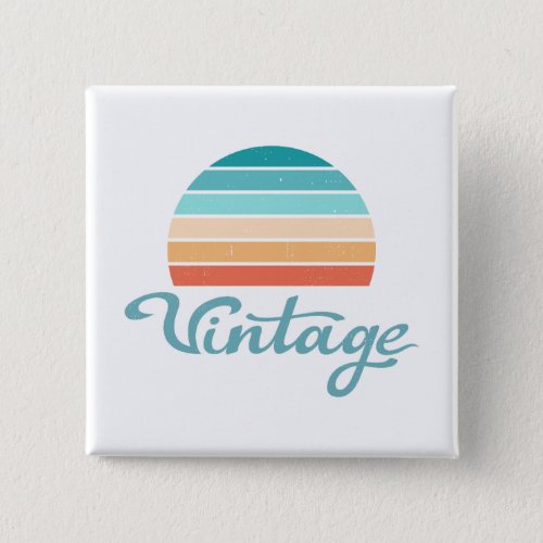 Retro SunsetVintage Script Distressed Button