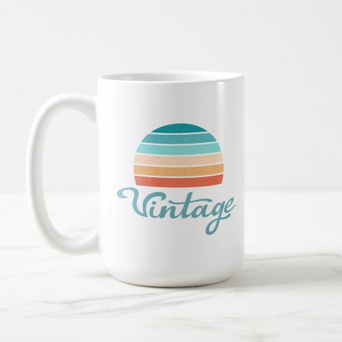 Retro SunsetVintage Script Distressed Coffee Mug