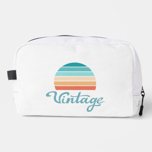 Retro SunsetVintage Script Distressed Dopp Kit