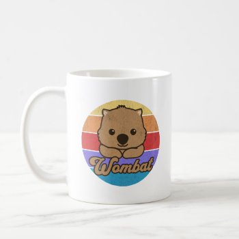 Retro Sunset Wombat Coffee Mug by HolidayBug at Zazzle