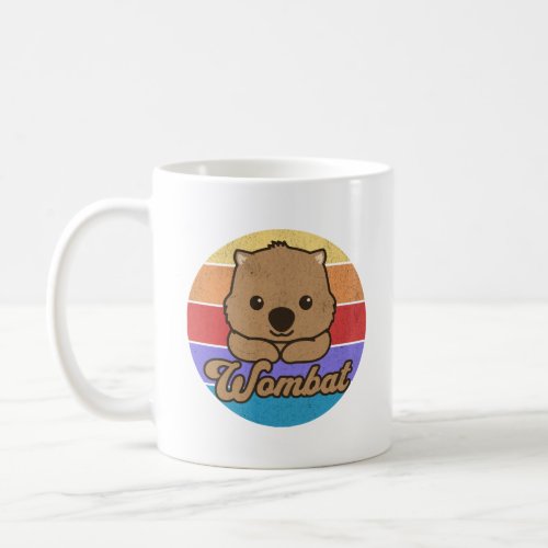 Retro Sunset Wombat Coffee Mug