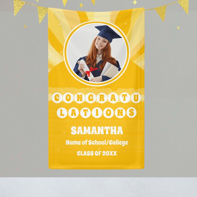 Retro Sunshine 2026 Graduation Photo Banner (Creator Uploaded)