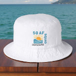 Retro Sunshine 50 AF Birthday Bucket Hat<br><div class="desc">Celebrate your 50th with bold retro vibes in this 50 AF Retro Sunshine Birthday Bucket Hat. Featuring a vintage sunburst illustration and playful “50 AF” lettering, this hat combines humor, nostalgia, and sunny feel-good energy. Perfect for beach trips, birthday vacations, pool parties, outdoor celebrations, and matching birthday crew outfits. Comfortable,...</div>