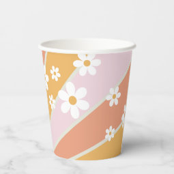Retro Sunshine Five is a Vibe Birthday Paper Cups | Zazzle