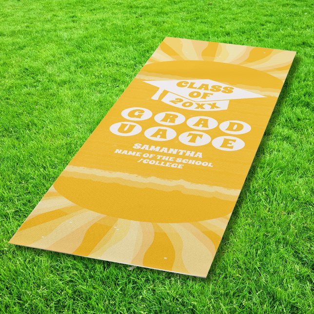 Retro Sunshine Graduation Yoga Mat (Creator Uploaded)
