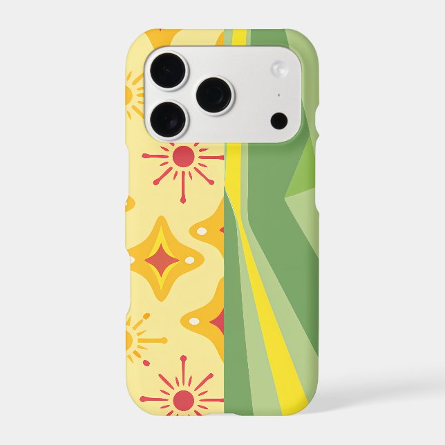 Retro Sunshine Patterns – Bold Colorful  Iphone Case (Back)