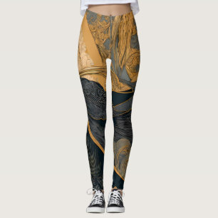 Retro Sunshine Patterns – Bold Colorful Leggings