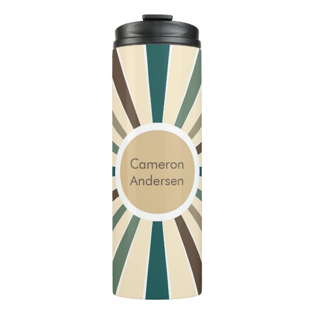 Retro Sunshine Personalized Party Favor Custom  Thermal Tumbler (Front)