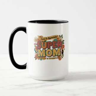 Retro Super Mom Floral Aesthetic - Every Day Mug