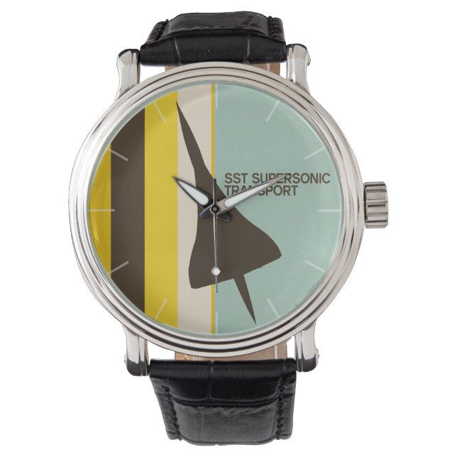Retro Super Sonic Transport Airplane Watch (Front)