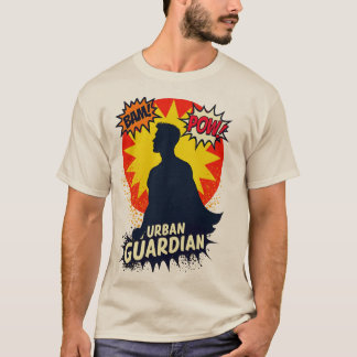Retro Superhero Silhouette - Urban Guardian Design T-Shirt
