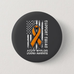 Retro Suprt Squad Acute Myeloid Leukemia Awareness Button