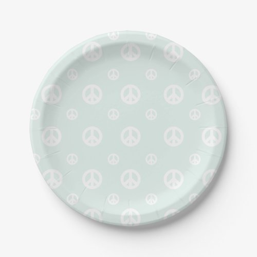 Retro Surf Hippie Peace Sign Birthday Paper Plate