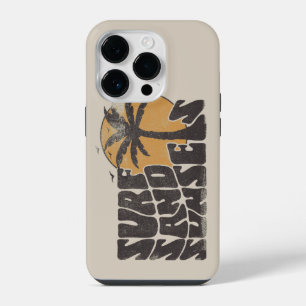 Retro Surf Sand Sunsets Palm Tree Beach Vibes iPhone 14 Pro Case