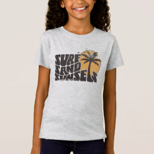 Retro Surf Sand Sunsets Palm Tree Beach Vibes T-Shirt