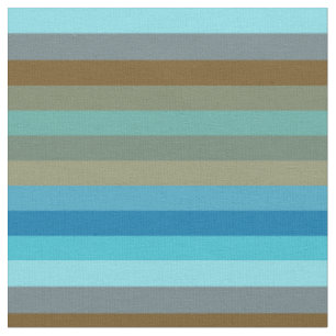 Retro Surf Stripe 1970s Beach Rainbow   Fabric