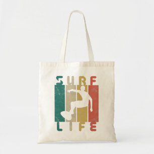 retro surf surfer gift tote bag