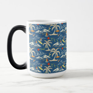 Retro Surf Tropical Pattern Color Morph Mug