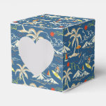 Retro Surf Tropical Pattern Favor Boxes
