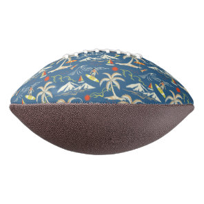 Retro Surf Tropical Pattern Football