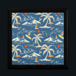 Retro Surf Tropical Pattern Gift Box<br><div class="desc">Retro surf tropical themed pattern.</div>