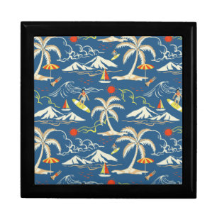 Retro Surf Tropical Pattern Gift Box