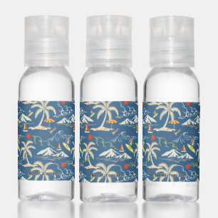 Retro Surf Tropical Pattern Hand Sanitizer