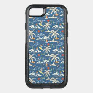 Retro Surf Tropical Pattern OtterBox Commuter iPhone SE/8/7 Case