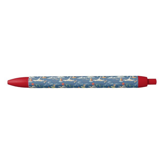 Retro Surf Tropical Pattern Pen (Front)