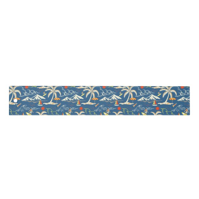 Retro Surf Tropical Pattern Ruler (Front)