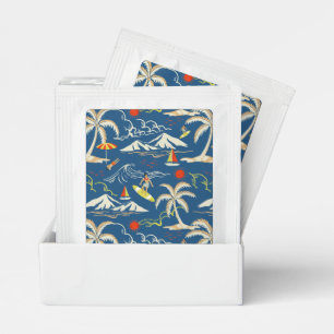 Retro Surf Tropical Pattern Tea Bag Drink Mix