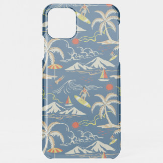Retro Surf Tropical Pattern iPhone 11 Pro Max Case