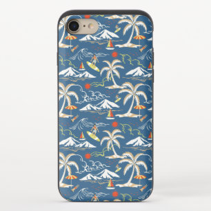 Retro Surf Tropical Pattern iPhone 8/7 Slider Case