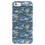 Retro Surf Tropical Pattern Clear iPhone SE/5/5s Case