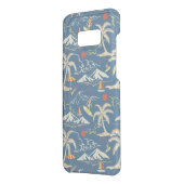 Retro Surf Tropical Pattern Uncommon Samsung Galaxy Case (Back/Left)