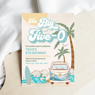 Retro Surf Van Birthday Invitation