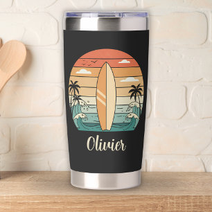 Retro Surf Vibes - Surfboard & Waves Insulated Tumbler