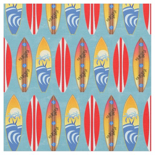 Retro Surfboards Fabric