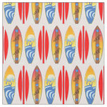 Retro Surfboards Pink Hibiscus Fabric