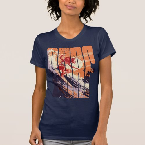 Retro Surfer An Illustrated Journey Back in Time T_Shirt
