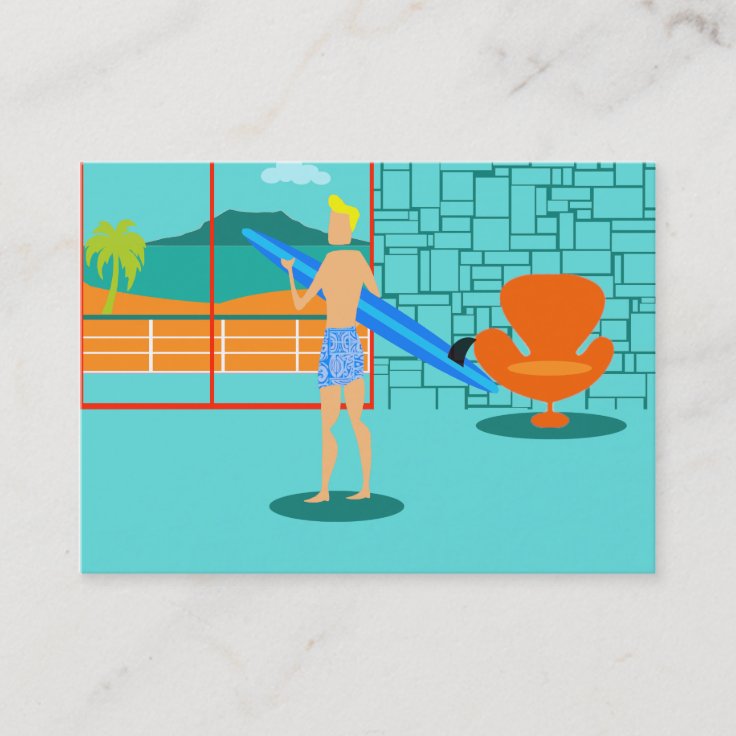 Retro Surfer Dude Business Cards Zazzle