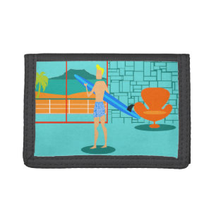 Retro Surfer Dude Nylon Wallet